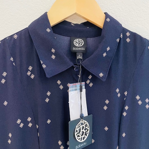 ☀️SALE☀️ NWT BABEAU Capped Sleeve Midi Shirtdress - Picture 2 of 8